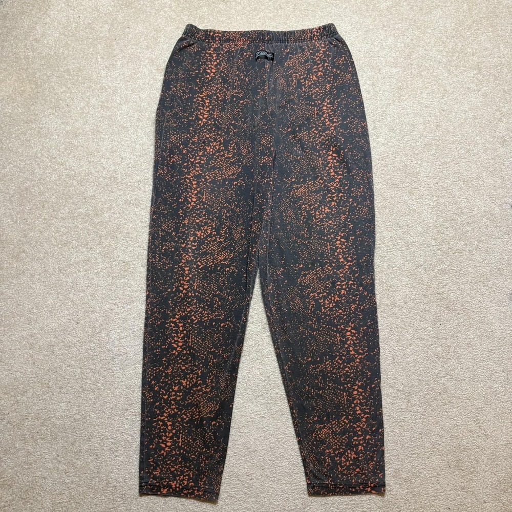 Vtg Zubaz Sweatpants Mens Large Gray Orange Animal Print Lounge Pants 90s